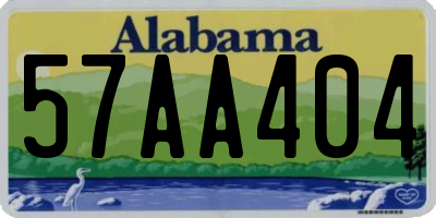AL license plate 57AA404