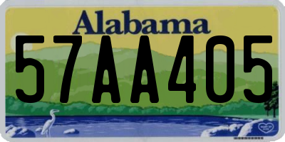 AL license plate 57AA405