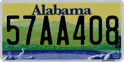 AL license plate 57AA408