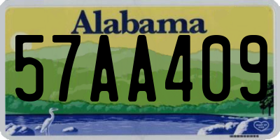 AL license plate 57AA409