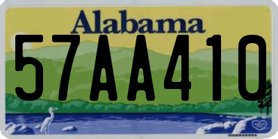 AL license plate 57AA410