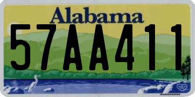 AL license plate 57AA411
