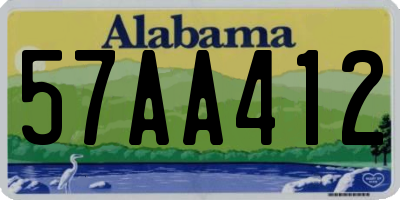 AL license plate 57AA412