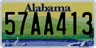 AL license plate 57AA413