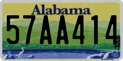 AL license plate 57AA414