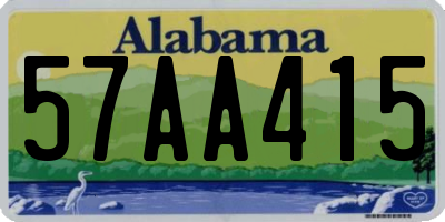 AL license plate 57AA415