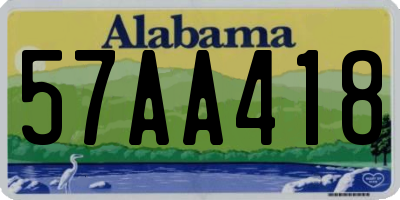 AL license plate 57AA418