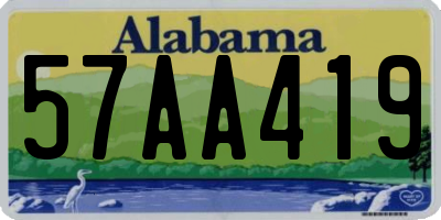 AL license plate 57AA419