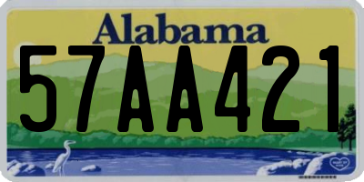 AL license plate 57AA421