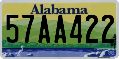 AL license plate 57AA422