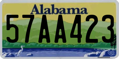 AL license plate 57AA423