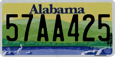 AL license plate 57AA425