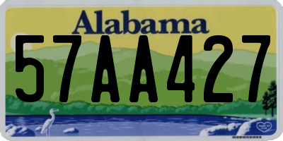 AL license plate 57AA427