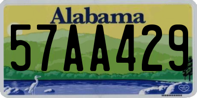AL license plate 57AA429
