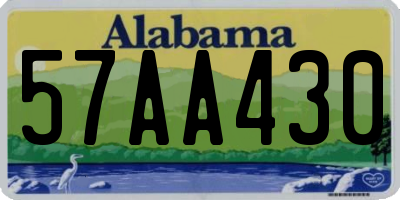 AL license plate 57AA430