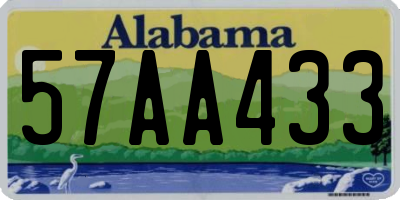 AL license plate 57AA433