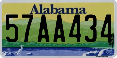 AL license plate 57AA434