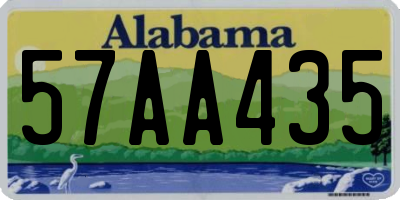 AL license plate 57AA435