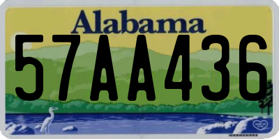 AL license plate 57AA436