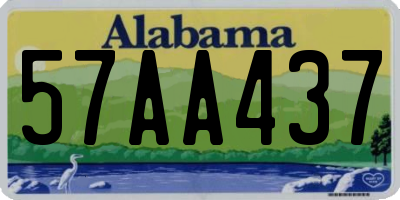 AL license plate 57AA437