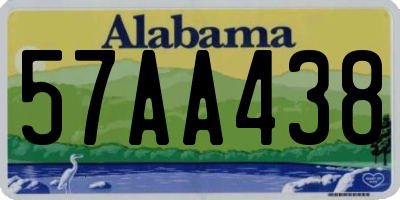 AL license plate 57AA438