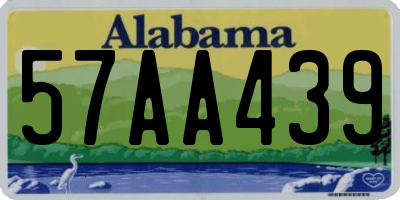 AL license plate 57AA439