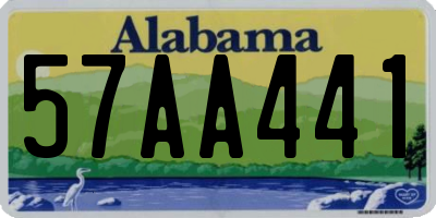 AL license plate 57AA441