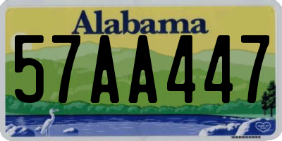 AL license plate 57AA447