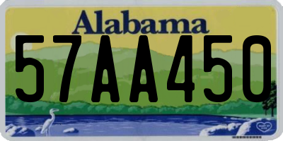 AL license plate 57AA450