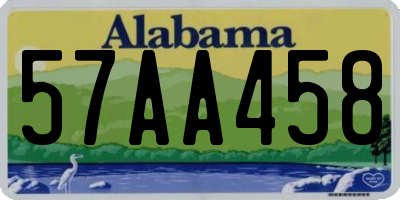 AL license plate 57AA458