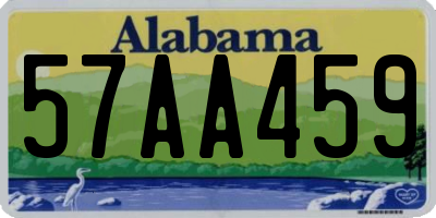 AL license plate 57AA459