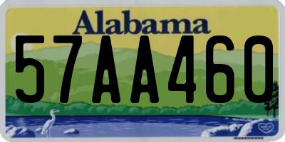AL license plate 57AA460