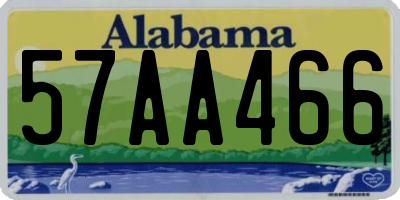 AL license plate 57AA466