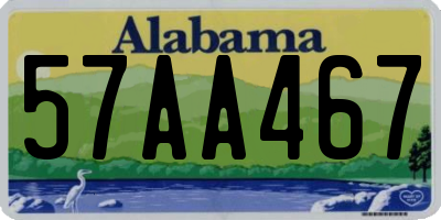 AL license plate 57AA467