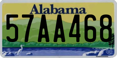 AL license plate 57AA468