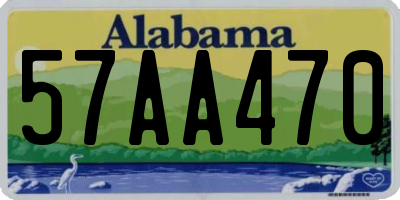 AL license plate 57AA470
