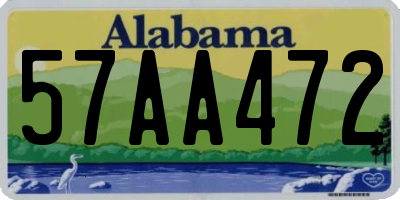 AL license plate 57AA472