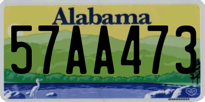 AL license plate 57AA473