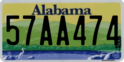 AL license plate 57AA474
