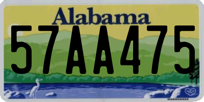 AL license plate 57AA475