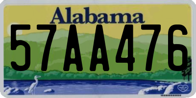 AL license plate 57AA476