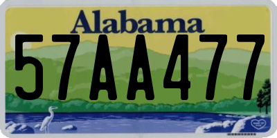 AL license plate 57AA477