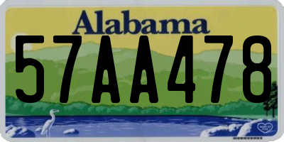 AL license plate 57AA478