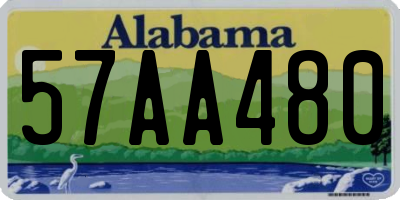 AL license plate 57AA480