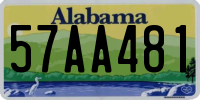 AL license plate 57AA481