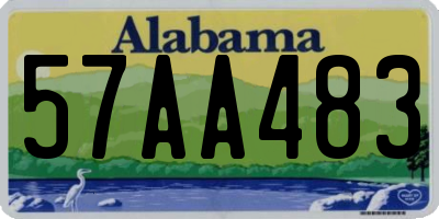 AL license plate 57AA483