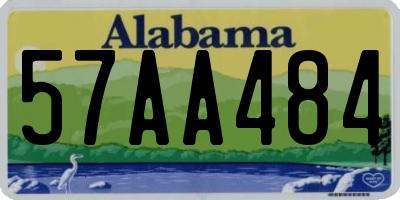 AL license plate 57AA484