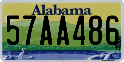 AL license plate 57AA486