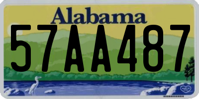 AL license plate 57AA487