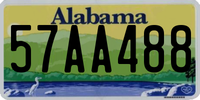 AL license plate 57AA488